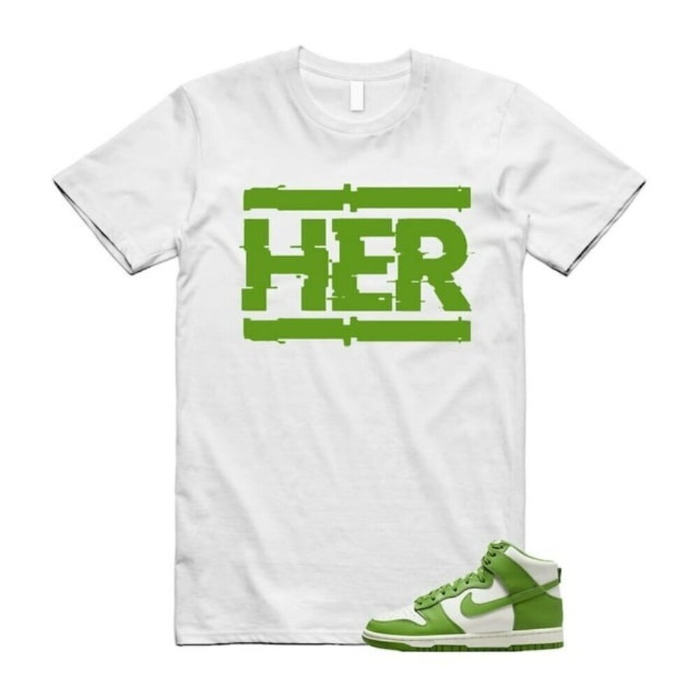Dunk Chlorophyll Green Sail Streetwear Sneakerhead Fashion Graphic T-Shirt .